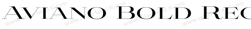 Aviano Bold Regular字体转换